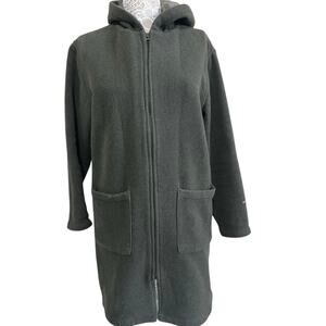 Vintage Woolrich Olive Green Hooded Coat 100% Virgin Wool Women’s L-  Guatemala